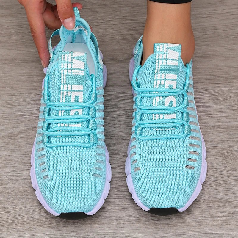 Women's Platform Sports Shoes with Fashionable Trendy Design Breathable Comfortable Shoes Outdoor Hiking Walking Casual Shoes - Beauty