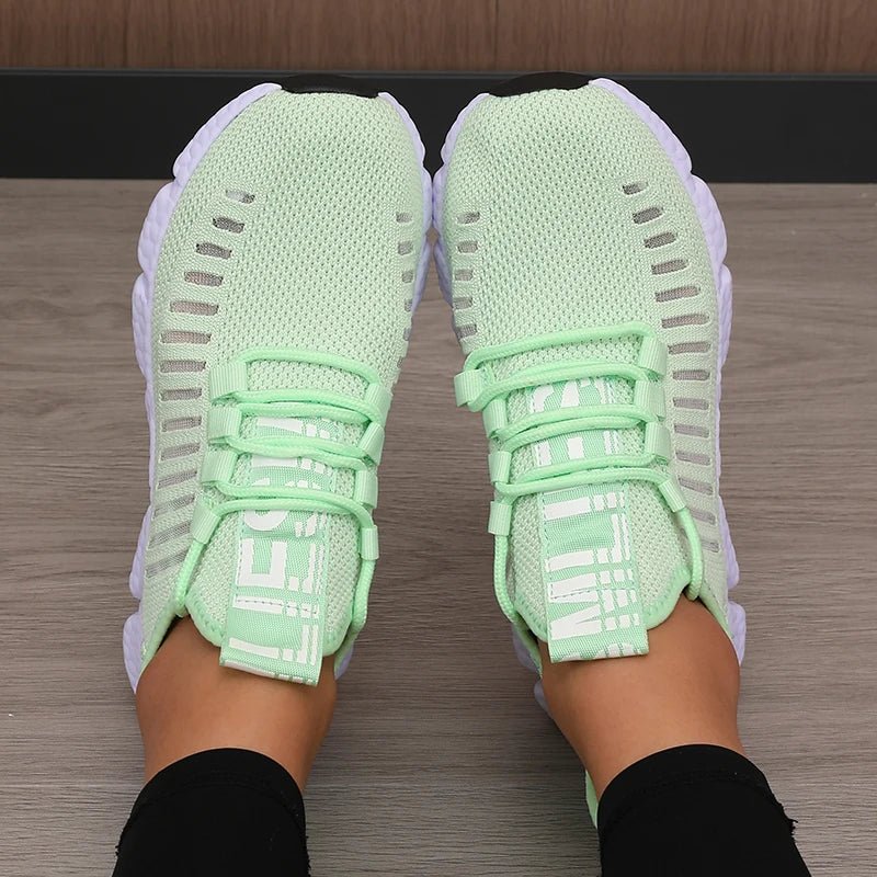 Women's Platform Sports Shoes with Fashionable Trendy Design Breathable Comfortable Shoes Outdoor Hiking Walking Casual Shoes - Beauty