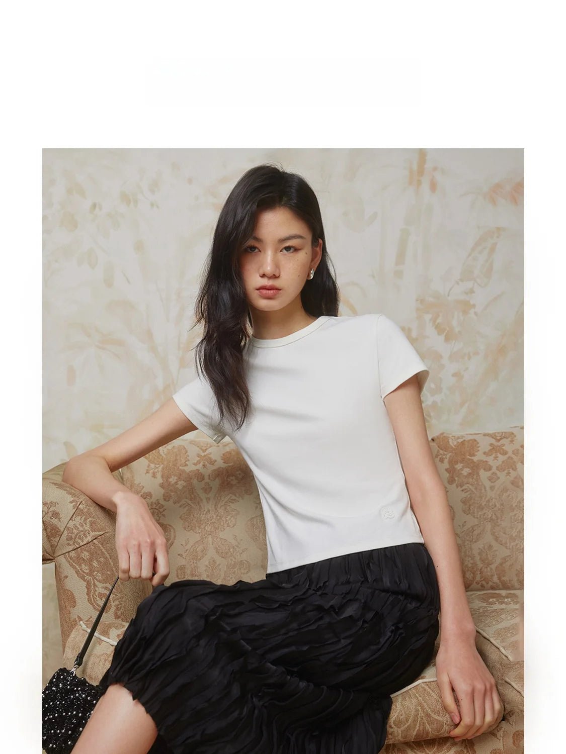 ZhiZhi Casual ort Sve T - irt Women's Slim Fit Color Top Classic Sle Cotton Blend round Ne Commute Faion - Beauty